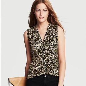 Banana Republic Cheetah Print Sleeveless Blouse